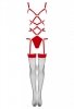 Thiara Red/Czerwone zmysłowe body z pończochami LivCo Corsetti Fashion rozmiar - L/XL